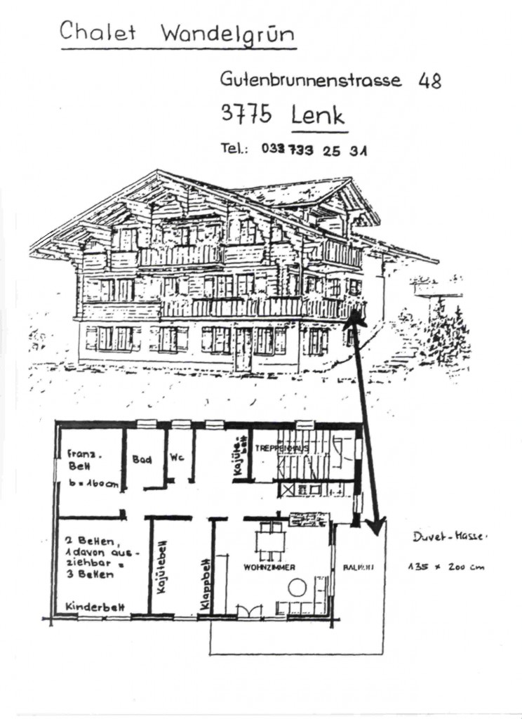 Grundriss der Ferienwohnung